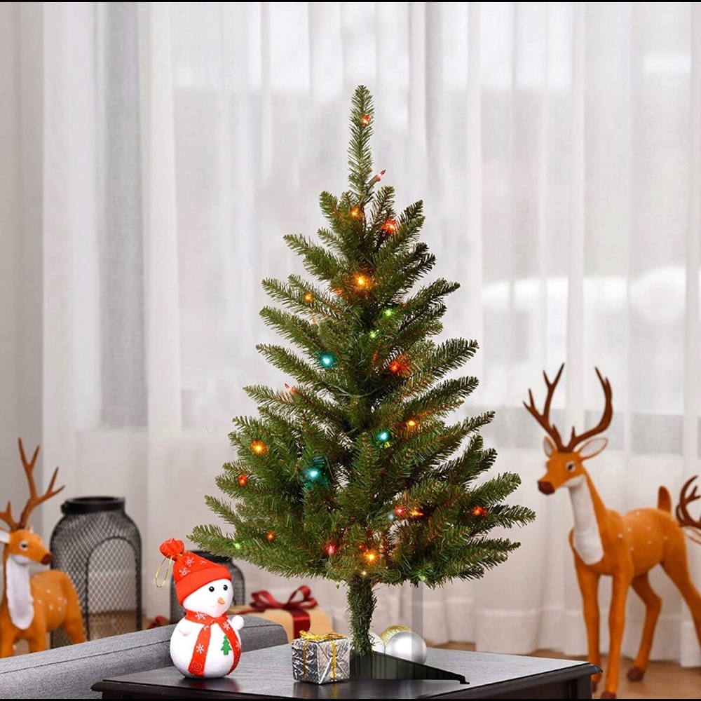 3 ft Artificial Christmas Tree - Multicolor Lights